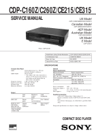 Sony CDP-C160Z - Service Manual 